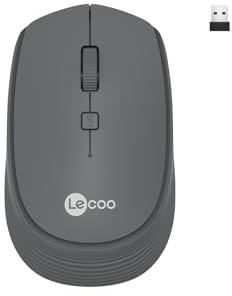 Lenovo Lecoo WS202 1200DPI 4 tangenter 3 miljoner klick höger och vänsterhänt kompatibel med Windows, Linux, Mac 10 m användningsavstånd höghastighetsrullning kontor, affärskompakt trådlös optisk mus
