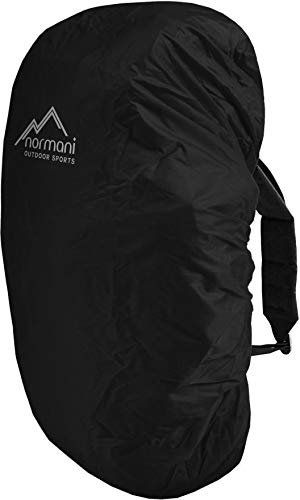 normani wasserdichter Regenueberzug Raincover Regenhülle für Backpacks Rucksack Farbe Dunkelschwarz Größe 60-70 Liter