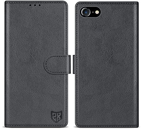 ZZXX for iPhone 7/iPhone 8/iPhone SE 2022(2020) Wallet Case with [RFID Blocking] Card Slot Kickstand Magnetic Closure Leather Flip Fold Protective Phone Case for iPhone 8 Case Wallet(Grey-4.7 inch)