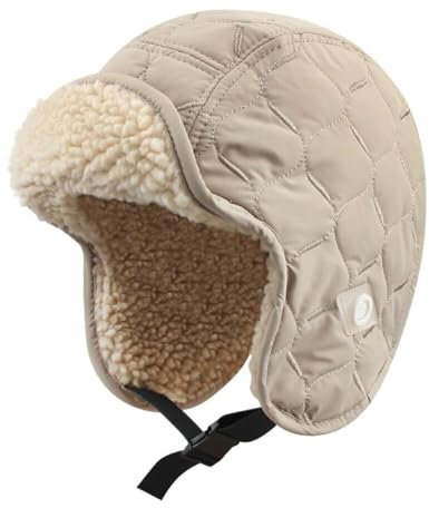 Unisex Piloten Trapper Mütze Mit Beidseitiger Tragemöglichkeit Und Ohrenklappen, Winddicht Warm Totenkopf Kappe, Outdoor Ski Jagd Radmütze(Khaki)