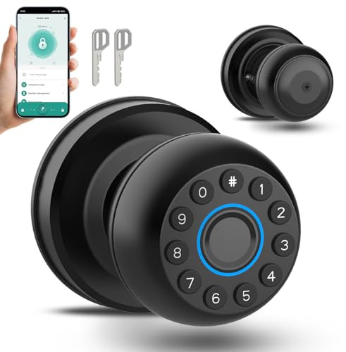Serratura intelligente per porte con impronte digitali, biometrica, elettronica, con chiave, maniglia intelligente per camere da letto, uffici e hotel