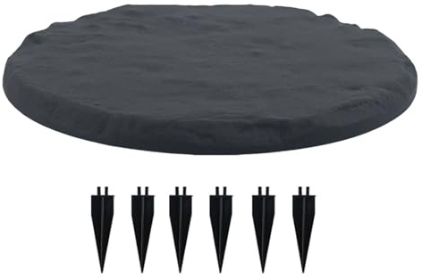 Knowlife Piedras De Pasos Exterior | Decoración De Suelo para Diseño Paisajístico | Adoquines con Estacas para Patio Piscina Jardín Cementerio Parque Senda Espacios Exteriores