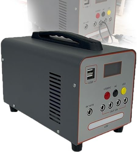 BLSOJEET Portabelt uttag strömförsörjning 200 W, kan laddas med solenergi, bärbar kraftstation med avstängning, kortslutning, överström och annat skydd för utomhusbruk, camping
