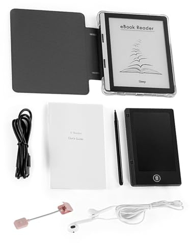 ASHATA Lector de Libros Electrónicos Compacto con Pantalla sin Reflejos Diseño Delgado y Ergonómico 5,76 Pulgadas 16 GB para Viajes o Uso Diario (2G+32G)