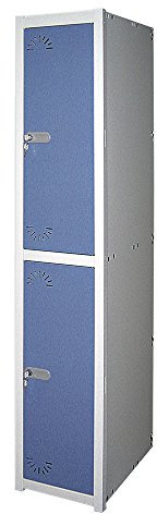 Vestiaire Métallique industrie propre. 2 Portes. 1 Module. 1 Elément. Dim : H 1800 mm x L 430 mm x P 520 mm. Démonté.