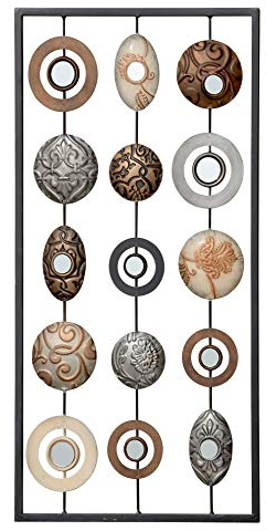 Spetebo Metall Wandbild - 61x31 cm - Deko Wandschmuck Wandobjekt Wandskulptur