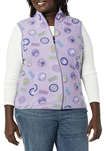Amazon Essentials Disney | Marvel | Star Wars | Princess Chalecos de Forro Polar Mujer, Marvel Logo, M