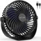 OcTecho USB Ventilator, Mini Ventilator Leise, Tischventilator mit starkem Luftstrom, 5 Geschwindigkeiten, 360° Drehung, Tragbarer Klein Tischventilator für Büro, Zuhause und Outdoor (Keine Batterien)