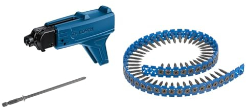 Bosch Professional GMA 55 Magazinaufsatz für Trockenbauschrauber (kompatibel mit allen kabelgebundenen und Akku-Trockenbauschraubern von Professional) + Schnellbauschraube Feingewinde, 3,9 x 35 mm
