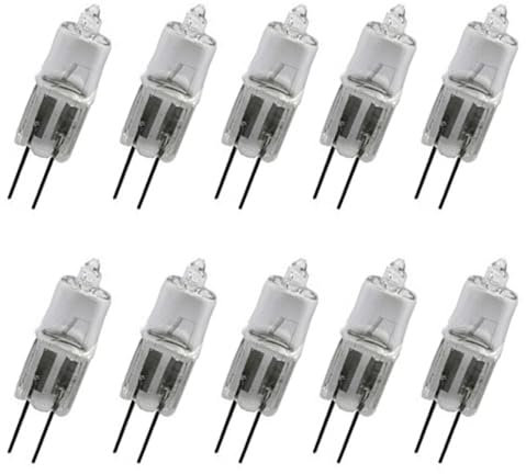 DLEDMOP 10PCS Ampoules Halogène G4 12V 35W Ampoule halogène G5.3 Base 50W Ampoule halogène 12 Volt 20 Watt 2 broches JC T3 Ampoule à capsule bi-broche 2700K Blanc chaud 50W G4