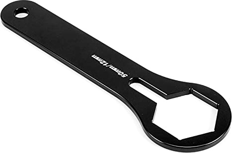 Motorcycle Fork Tool, Motorcycle Fork Seal Tool Aluminium Alloy Fork Cap Wrench 50 Mm Motor Shock Absorber Suspension Tool Fork Cap Socket Fit for 125 150 250 350 450 550 SX XCWP (Black)