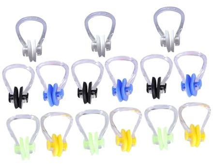 Toddmomy 9 Pezzi di Clip Nasali per Tappi Nasali per Adulti per Nuoto per Adulti Protezione Nasale Impermeabile in Silicone per Nuoto per