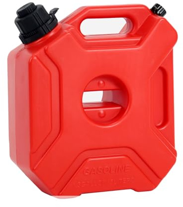 Stor Bränsledunk, Utrustad med Bränsleledning och Tryckavlastningsventil, Lätt och Bärbar Bensindunk, Trycktålig och Slitstark(5L)