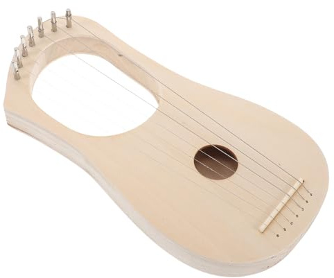 GALPADA Kit Arpa Lira in Legno Fai da Te 7 Corde per Principianti Strumento Musicale Artigianale con Tavola Armonica Facile Montaggio per Pratica e Intrattenimento Familiare