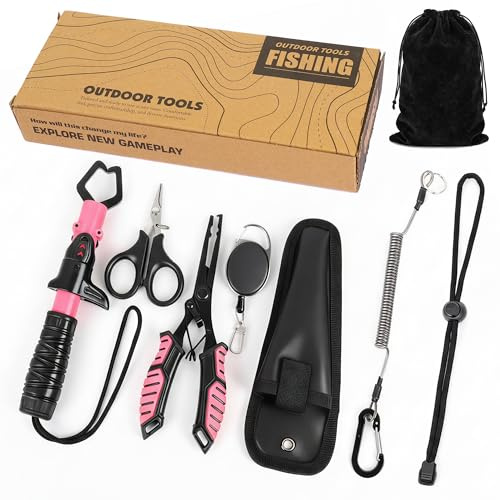 wemidels Fishing Tool Kit for Women,Ice Pink