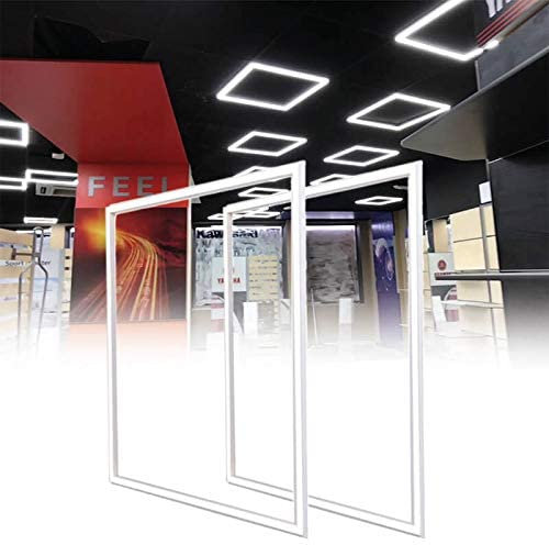 FactorLED Pack x2 FIT Panel Marco LED 60x60 44W, Marco Led Luminoso 60cm, 4200Lm, Lámpara Techo, Panel Led Luminoso ¡Nuevo! Luz Fría 6000K [Clase de eficiencia energética F]