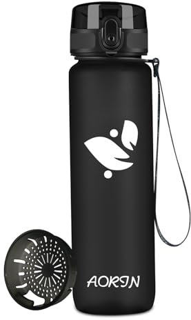 AORIN Gourde Sport - 1L - BPA-Free & Anti-Fuite Flip/Appliquer à Bouteille d'eau pour Enfant,Adultes,Salle de Sport, Sport de Plein air