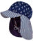 maximo Jungen Nackenschutz Sonnenhut, Navy-weiß-Anker/Marine-sreifen, 49