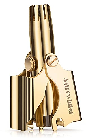 Manual Nose & Ear Hair Trimmer by Astrowinter (No Batteries Required) - Perfect Manual Stainless Steel Nose Hair Remover for Men & Women AW-007-A5
