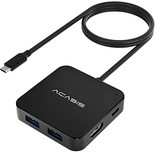 USB Hub,USB C Hub,USB Hub 3.0 mit 4K HDMI, PD 100W,3 USB A 3.0 Port,1 Type-C 3.0 Port,USB Splitter Adapter für MacBook, Mac mini, Surface Pro, XPS, Laptop und USB C Geräte(2ft)