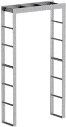 ELEO Rosenbogen Sorrento verzinkt - 2,3 x 1,2 m Rankbogen modern aus Metall stabil Schmiedeeisen wetterfest rostfrei feuerverzinkt - Stützbogen Winterfest massiv für Rosen, Kletterpflanzen