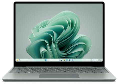 Microsoft Surface Laptop Go 3 (Windows 11, écran Tactile 12,45, Intel Core i5, 16 Go RAM, 256 Go SSD, Vert, Clavier AZERTY français) L'ordinateur Portable Surface Le Plus léger
