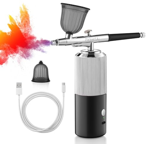Kabelloses Airbrush Set Mit Kompressor,Tragbare Air Brush Kompressor-set,Wiederaufladbare Airbrush für Nägel