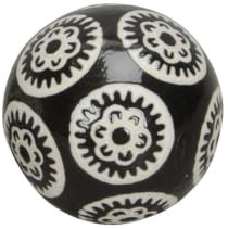 NETPROSHOP simkulor, flytande dekorativa kulor, porslin, diameter 4-6-7,5 cm, färg: mandala svart, urval: 6 cm
