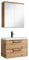 Mobili da bagno Etna 60 cm 01 lavabo – rovere – Armadietto portaoggetti con armadio a specchio Set di mobili da bagno