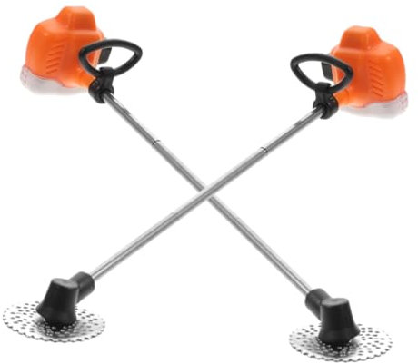 Toyvian Doll House Miniature Mower 2pcs Mini Lawn Mower Models 1:12 Scale Pvc Realistic and Sturdy