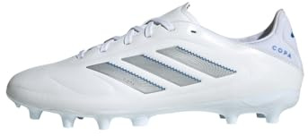 adidas Unisex Copa Pure 3 League FG/MG Fußballschuh Cloud White/Silver Metallic/Bright Royal 42