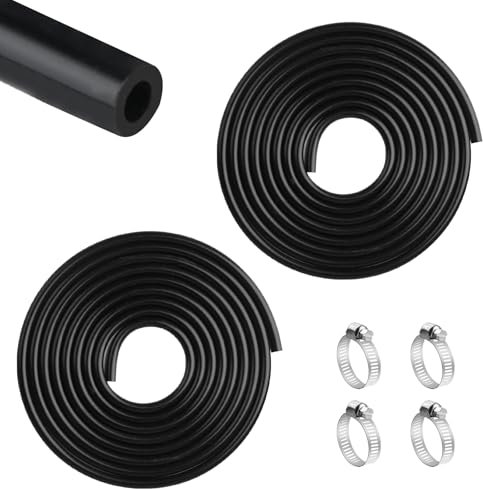 Manguera de Vacío de Silicona, 3 Metros Manguera de Silicona Universal para Coche, Tubo de Vacío de Alto Rendimiento para Aire Turbinas, con 2 Abrazaderas (ID 3 mm OD 6 mm/ID 4 mm OD 7 mm)