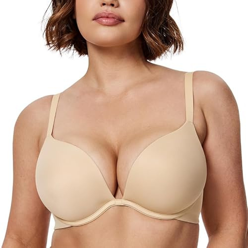 Wingslove Soutien Gorge Push Up Femme Rembourré Deep Plunge avec Armature