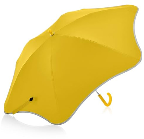 ODAWA Ombrello per bambini cromato giallo ombrelli per pioggia, antivento protezione UV Classic Stick ombrelli