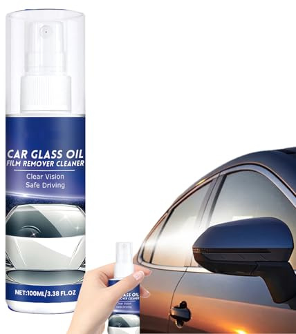 Nettoyant pour vitres de voiture | Spray de 100 ml pour le nettoyage et l'entretien du film d'huile – Nettoyant pour taches d'eau pour vitres | pour l'élimination des taches sur le pare-brise à