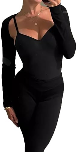 CocMouse Women's Long Sleeve Open Front Shrug Bolero Workout Top Cropped Cardigan Yoga Ballet Cover up Tops Pilates Outfits (Black, M)
