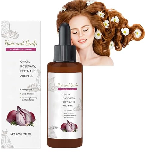 Sérum revitalizante para el cuero cabelludo Cebolla Biotina Romero Cebolla Aceite para el Cebolla Romero Aceite de Cabello Champú Hidratante para el Cuidado del Cuero Cabelludo (1pcs)