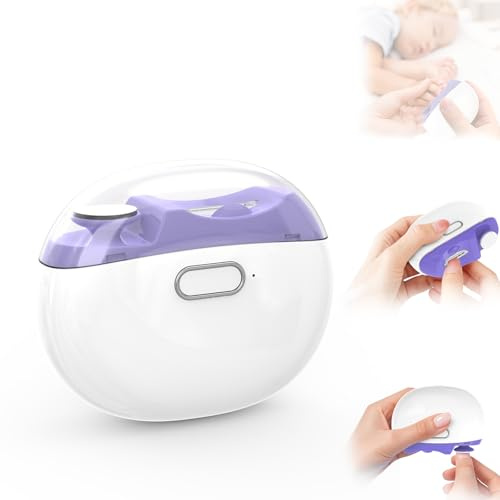 Coupe-Ongles Électrique pour Pieds et Main, 2026 Coupe-ongles Automatique avec lumière LED, 2 en 1 Portable Lime a Ongle Electrique avec 2 Vitesses, Pour Bébés, Adultes, Personnes Âgées - Violet
