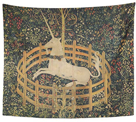 Semtomn Tapestry Wall Hanging, 50x60 Inches, Home Decor, Unicorn Vintage