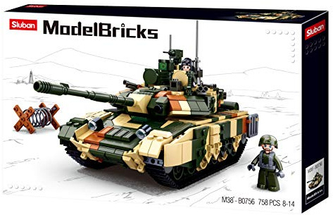 Schwerer Kampfpanzer (772 Teile) [M38-B0756], Spielset, Klemmbausteine, Soldaten, mit Spielfigur, Army, Sluban SL95616