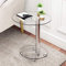 J Sofa Side Table,Glass End Table Bedside Table for Living room,Bedroom
