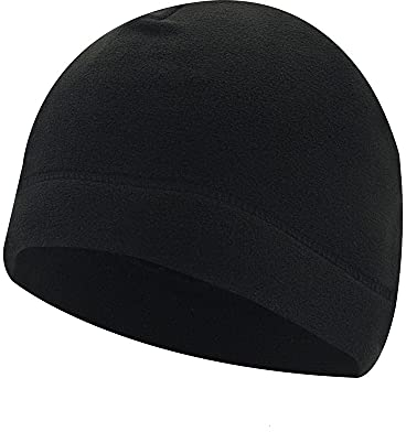 Jiahanle Löpmössa män och kvinnor fleece termo andas sportmössa cykelmössa sportmössa för löpning jogging skidåkning cykling cykel snowboard klättring motorcykel utomhus, svart, 56/58 cm