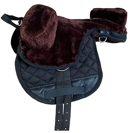 German Riding Fellsattel, Kunstfell Adult Mocca