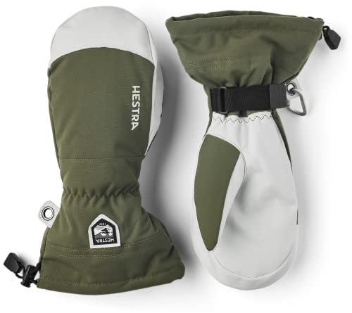 Hestra Army Leather Heli Ski Mitt 9 Olive