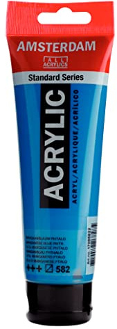 AMSTERDAM Talens peinture acrylique 120 ml peinture dessin art Bleu manganèse phtalo