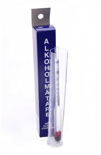 DIAH DO IT AT HOME 0-100% Alcoholometer Hydrometer Digital Alcohol Tester with Plastic Cylinder for Home Brewing Wine Making Distilling