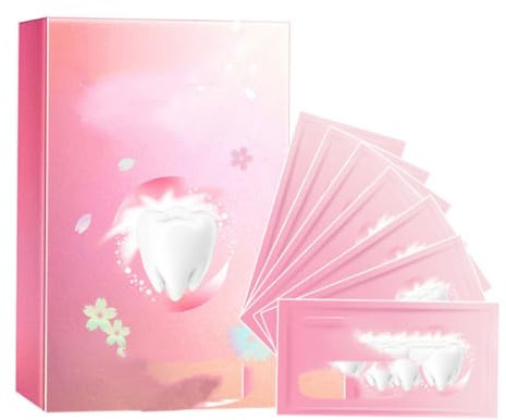 6 Paia di Strisce Sbiancanti Denti, Rapido per un Sorriso più Bianco,Elimina Macchie Quotidiane