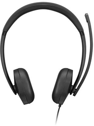 Lenovo trådbundet VoIP-headset 5000 – Microsoft Teams certifiering – stereo – USB typ A, USB typ C – trådbunden – 32 ohm – 20 Hz till 20 kHz – över huvudet – Binaural – Supra-aural – 1,9 m kabel