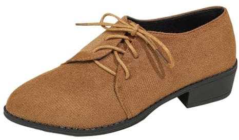 Tobysper Oxford Chaussures basses pour femme - Chaussures bateau - Mocassins - Chaussures traditionnelles vintage en cuir - Chaussures à lacets - Mocassins d'affaires - Chaussures élégantes