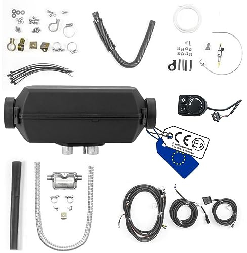 Autoterm Air 2D 2KW 12V Diesel Standheizung Luftheizung Lufterhitzer mit Bedienteil PU-5 und leiser Kraftstoffpumpe für Wohnmobil Campervan Auto KFZ PKW LKW Boot
